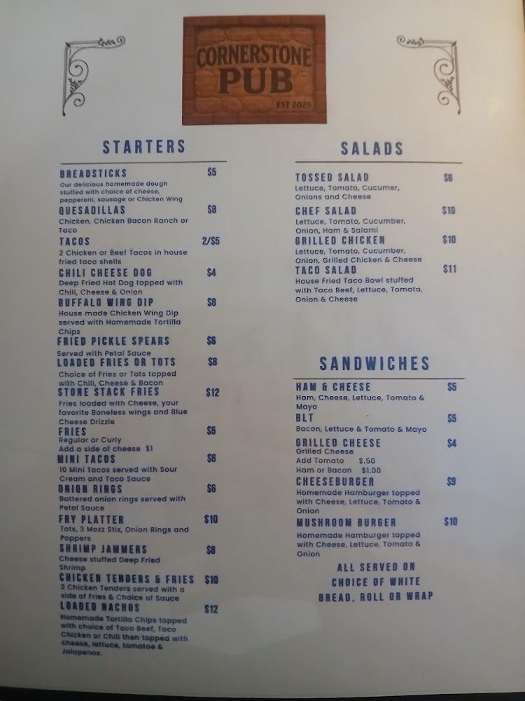 Cornerstone Pub Menu image 4